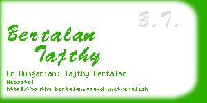 bertalan tajthy business card